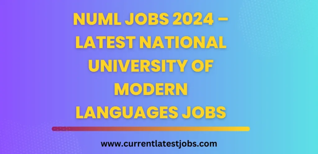 NUML Jobs 2024 – Latest National University of Modern Languages Jobs